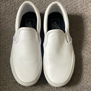 Vans White Slip-On Sneakers